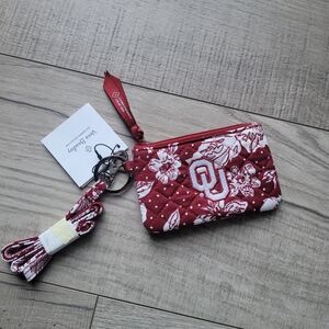 Vera Bradley Red Floral Key & Card Holder